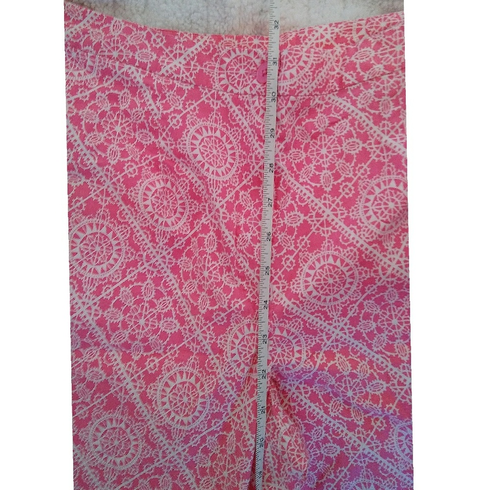 Talbots Pink Patterned Stretch Capris - image 5